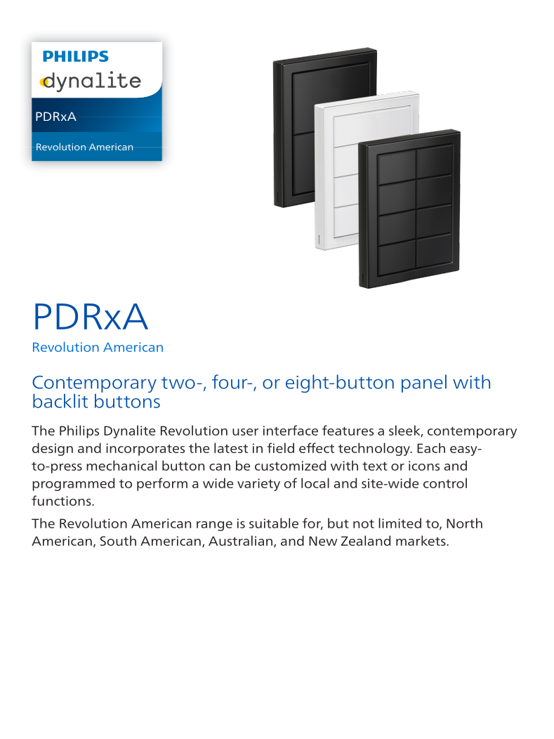 PDRxA Spec Sheet